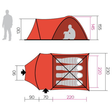 Familienzelt Hannah Atol 4 Cool