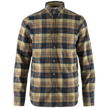 Herrenhemd Fjällräven Singi Heavy Flannel Shirt M braun/blau Dark Sand