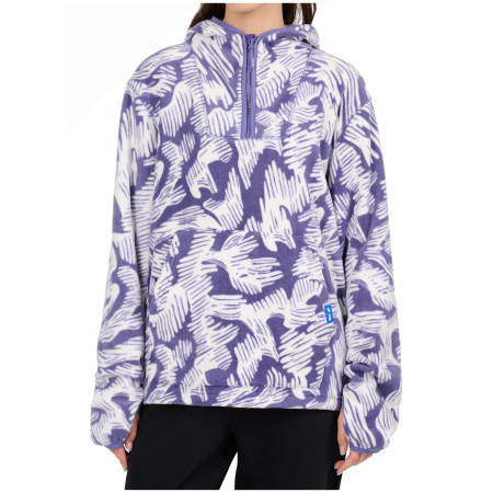Damen-Sweatshirt 4F Fleece F504 weiß/lila Multicolour Allover