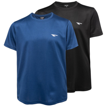 Kinder-T-Shirt Hi-Tec Jodin Jr 2 Pack blau/schwarz BLACK/NAVY PEONY