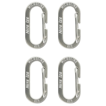 Karabiner-Set Nite Ize MicroLink silber Stříbrná