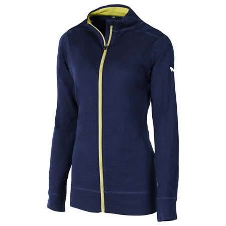 Damen-Sweatshirt Zulu Merino Full Zip blau Navy