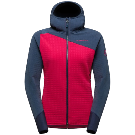 Damen-Fleecejacke La Sportiva Bristen Thermal Hoody W rosa/grau Azalea/Night Sky