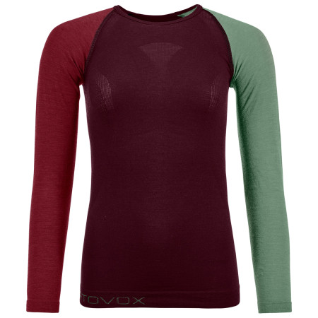 Damen-Funktionsshirt Ortovox 120 Comp Light Long Sleeve W rot DarkWine