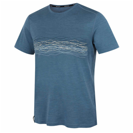 Herren-T-Shirt MOOA Merino Lyolite Waves 150 Short blau blue