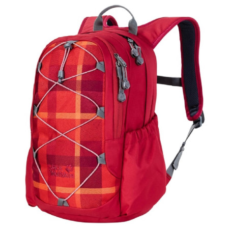 Kinderrucksack Jack Wolfskin Kids Grivla Pack rot IndianRedWovenCheck