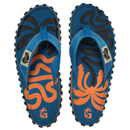Herren Flip-Flops Gumbies Blue Palmetto blau/orange modrá/oranžová