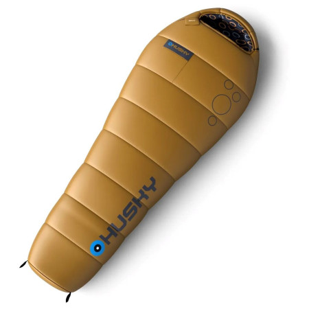 Kinderschlafsack Husky Merlot braun mustard