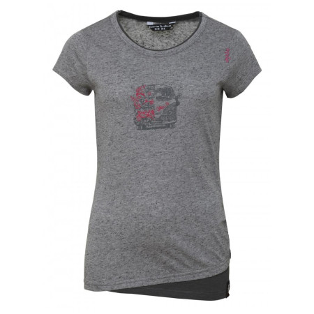 Damen-T-Shirt Chillaz Fancy Lettering Bus grau DarkGrayMelange