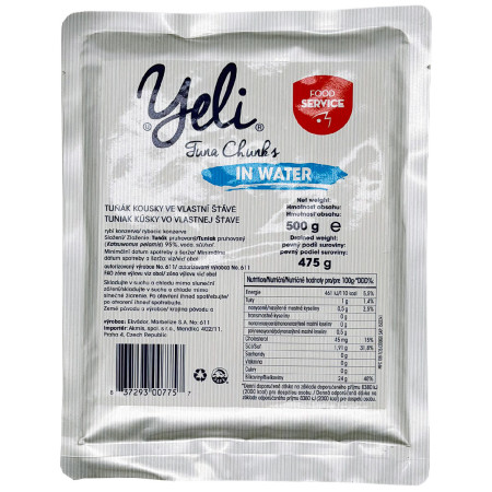Essen für Unterwegs Yeli Thunfischstücke im eigenen Saft (500 g)