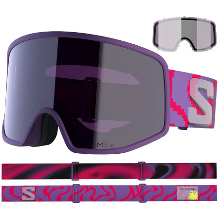 Skibrille Salomon Sentry Pro Sigma +1Lens rot Pansy