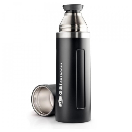 Thermokanne GSI Outdoors Glacier Stainless Vacuum Bottle 1l schwarz black