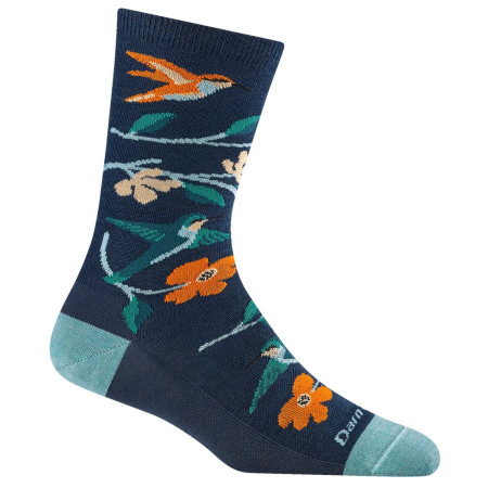 Damensocken Darn Tough Birds Of A Feather Crew dunkelblau midnight