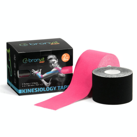 Kinesio-Tape BronVit Sport Kinesio Tape set schwarz/rosa