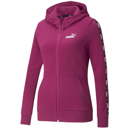 Damen-Sweatshirt Puma Power Tape Full-Zip Hoodie TR rosa pink