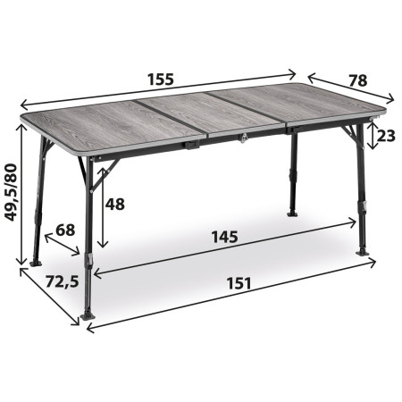 Campingtisch Brunner ELùtop 6 ComPack Extension