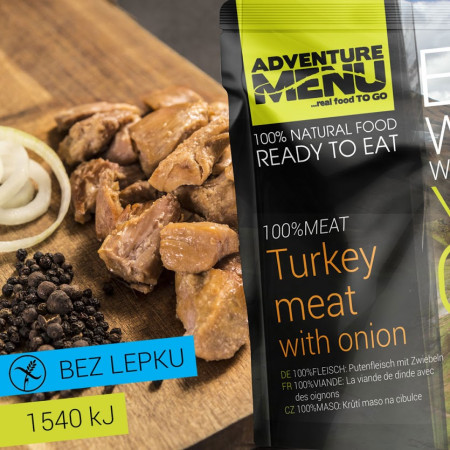 Fertigessen Adventure Menu 100 % Putenfleisch auf Zwiebeln 200 g