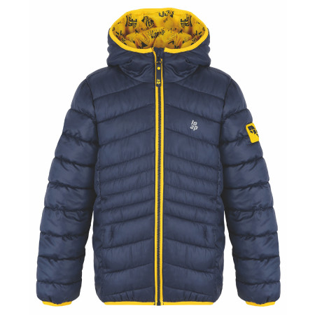 Kinder Winterjacke Loap Intermo blau/gelb Black Iris | Yellow