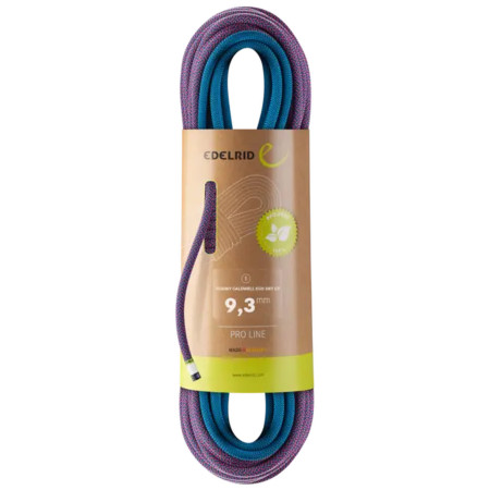 Kletterseil Edelrid Tommy Caldwell Eco Dry CT 9,3mm 80m lila pink-turquoise