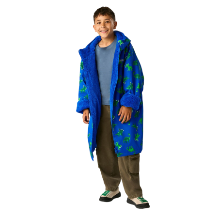Kinder-Regenmantel Regatta Junior Changing Robe Olymp Blue Dino
