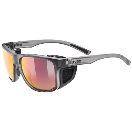 Sonnenbrille Uvex Sportstyle 312 schwarz/rot Smoke Matt/Mir.Red