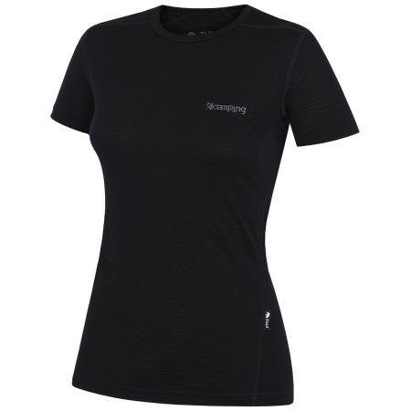 Damen-T-Shirt Zulu Merino 160 Short 4C schwarz black
