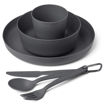 Essens-Set Sea to Summit Camp Dinnerware Set - 6 pcs grau Charcoal