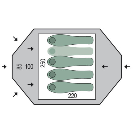 Zelt Pinguin Tornado 4