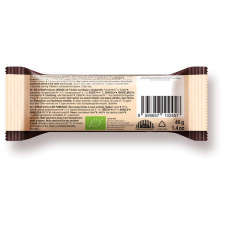 Riegel Lifefood Orange RAW BIO 40 g