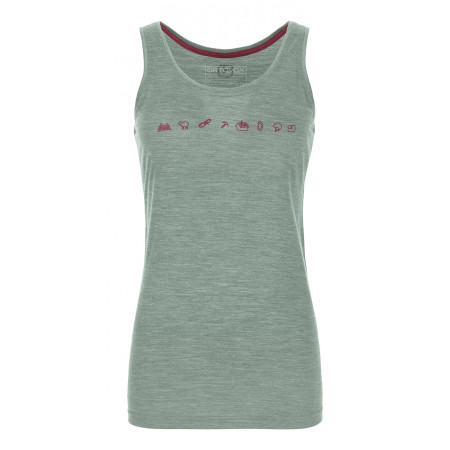 Damenunterhemd Ortovox 120 Cool Tec Icons Top W grün GreenForrestBlend