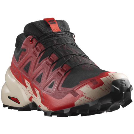 Herren Laufschuhe Salomon Speedcross 6 Gore-Tex schwarz/rot Black / Red Dalhia / Poppy Red