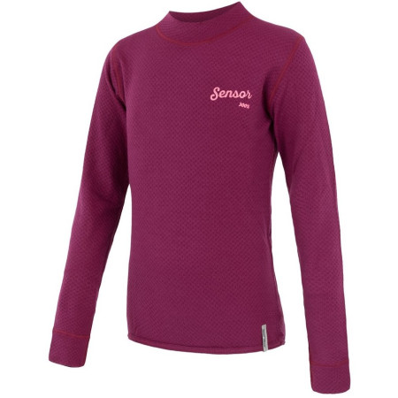 Kinder-Funktionsshirt Sensor Merino Df Logo lila Lilla