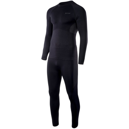 Herren-Thermounterwäsche Hi-Tec Karti set schwarz Black/DecemberSky