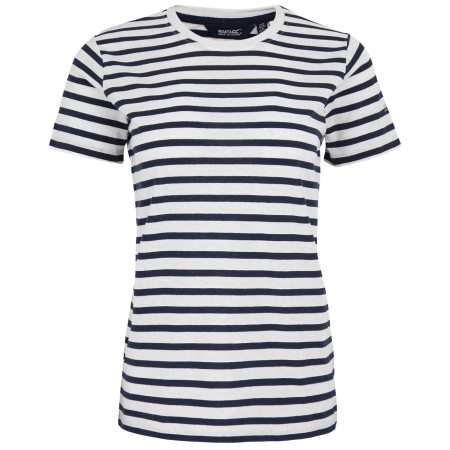 Damen-T-Shirt Regatta Bayletta SS Tee weiß/blau Wht/NvyStrpe