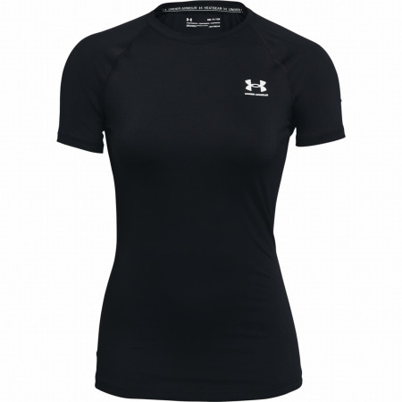 Damen-Funktionsshirt Under Armour HG Authentics Comp SS schwarz Black/White