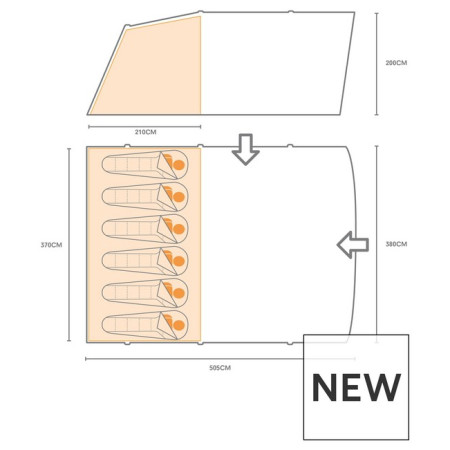 Aufblaszelt Regatta Kolima V3 6
