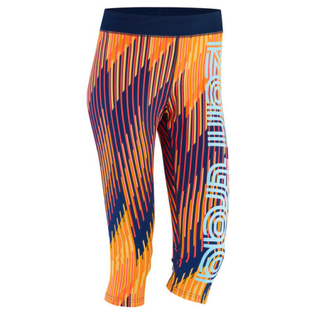 Damen 3/4 Leggings Kari Traa Maiken Capri gelb/blau Marin