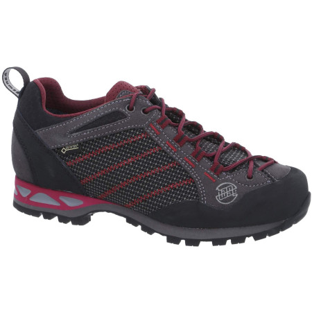 Damenschuhe Hanwag Makra Low Lady GTX schwarz/rot Asphalt/DarkGarnet