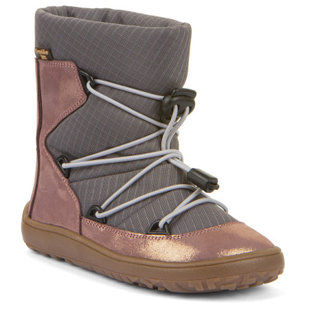 Damen Winterschuhe Frodo Barefoot Tex Track Wool grau/rosa grey/pink