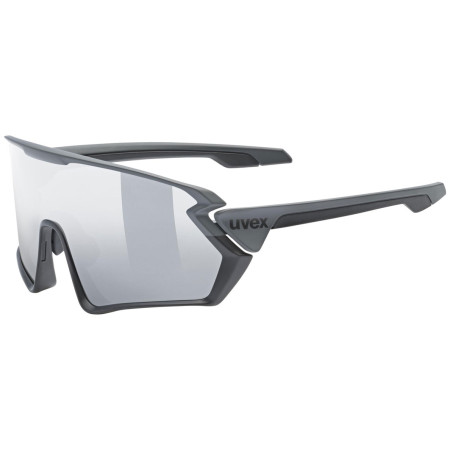 Sportbrille Uvex Sportstyle 231 grau Grey Black Mat / Mirror Silver