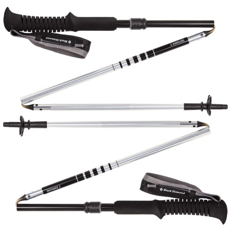 Trekkingstöcke Black Diamond Distance Z 130 cm schwarz/silber