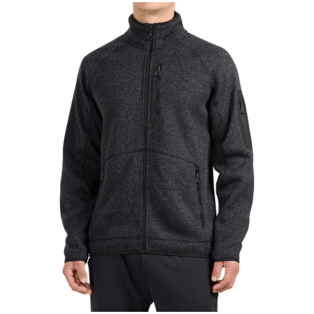 Herren-Sweatshirt 4F Fleece M485 grau Deep Black Melange