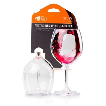 Weingläser GSI Outdoors Nesting Red Wine Glass Set