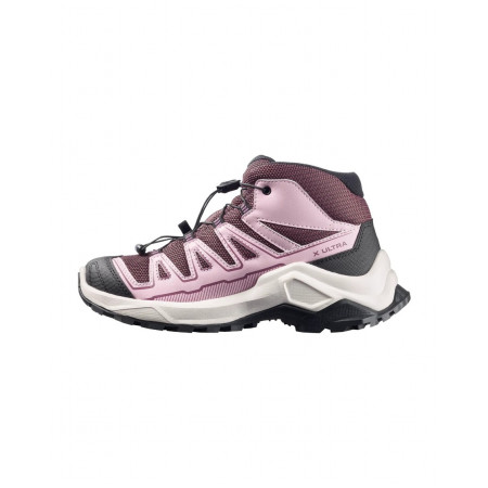 Kinderschuhe Salomon X Ultra Mid Gtx J Huckleberry-Dawn Pink-Concord Grape