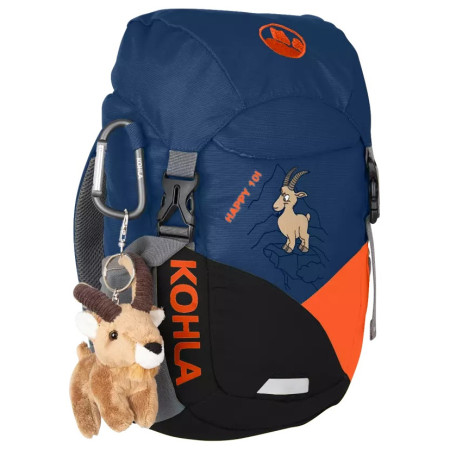 Kinderrucksack Kohla Happy 10l dunkelblau navy peony/caviar/red orange