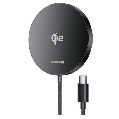 Kabelloses Ladegerät Swissten MagPuck schwarz