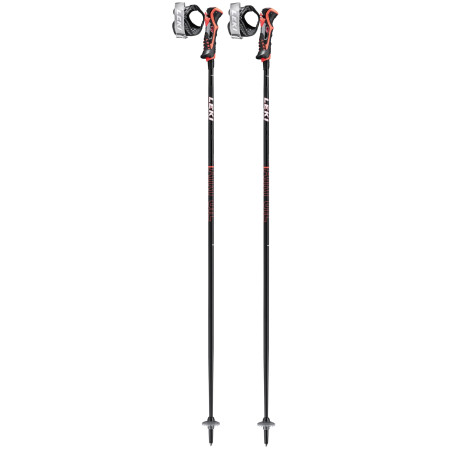 Skistöcke Leki Airfoil 3D (2022) schwarz/rot BlackFluorescentRedWhite