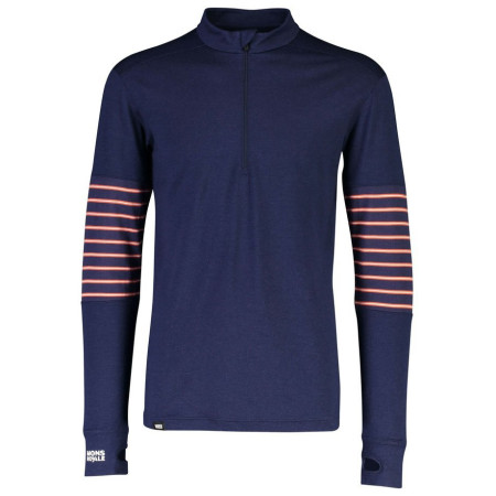 Herren-Funktionsshirt Mons Royale Alta Tech Half Zip blau Navy/AlpineStripe
