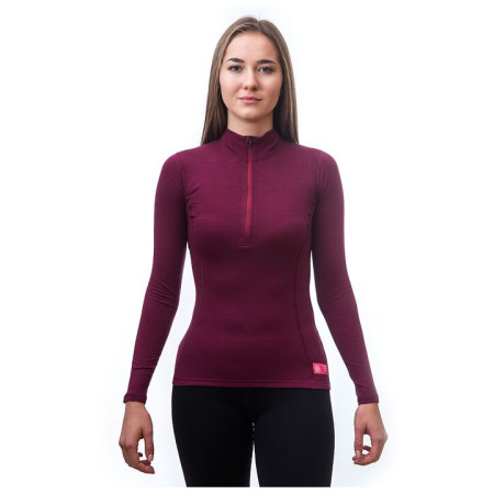 Damen-Funktionsshirt Sensor Merino DF mit Reißverschluss