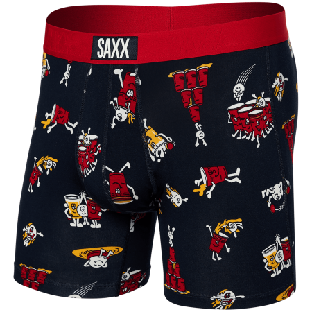 Boxershorts Saxx Vibe Super Soft BB blau/rot party foul-dark ink
